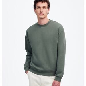 NWT Madewell The McCarren Midweight Crewneck Sweatshirt In Foraged Green Size XS